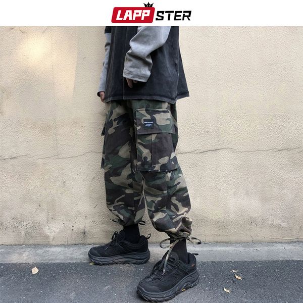 

мужское streetwear камуфляж штаны 2020 комбинезонов мужских hip hop карманы бегунов брюки мужских черного fashions sweatpants, Black