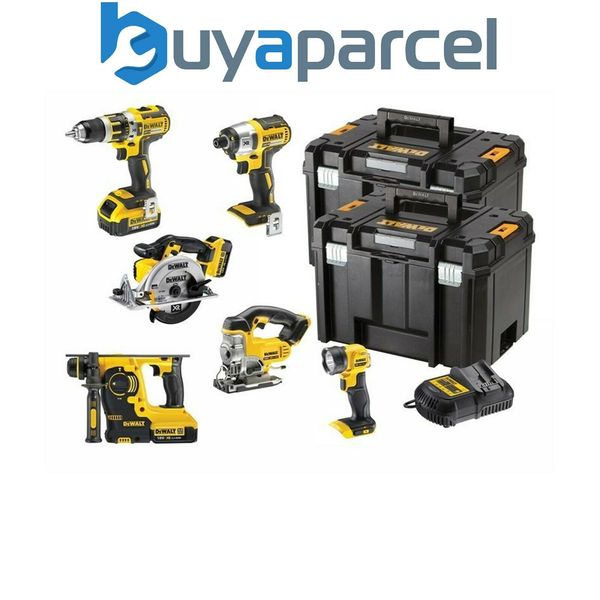 

Dewalt dck699m3t 18v xr 6 piece kit 3 x 4 0ah li ion batt charger t tak