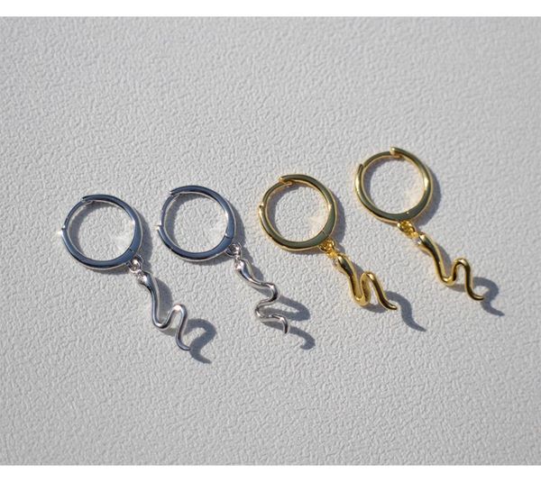 

925 sterling silver earring fashion personality animal snake short drop earring ear ring trend girl wemon silver ear jewelry