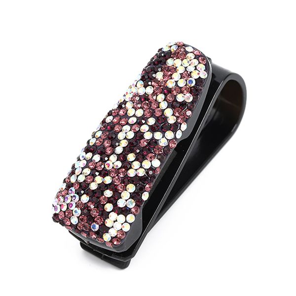 

diamond car visor vehicle accessories professional rotated sunglasses clip 180 degree holder practical crystal bling eyeglasses