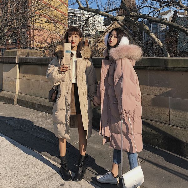 

2020 зима хлопок padded одежда женщины повседневная mid длина зимняя новые sisters outfit толстые южная корея куртка хлопок шинель, Black