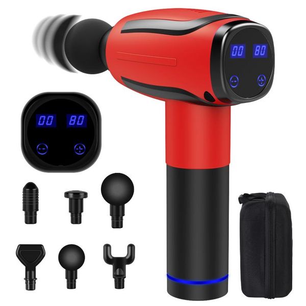 

high power muscle massage gun 20 gears vibration massager gun relief pain relax body use after fitness decompose