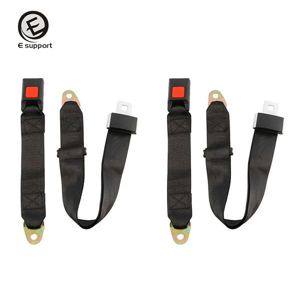 

2pcs adjustable seat belt car truck lap belt 2 point safety travel universal black car styling