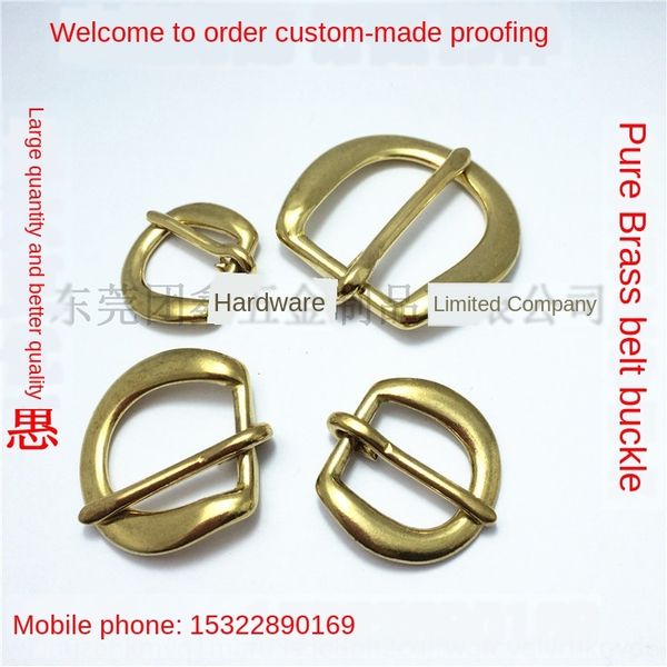 

brass women's pin buckle belt pin leather head women's belt buckle head, Slivery;black