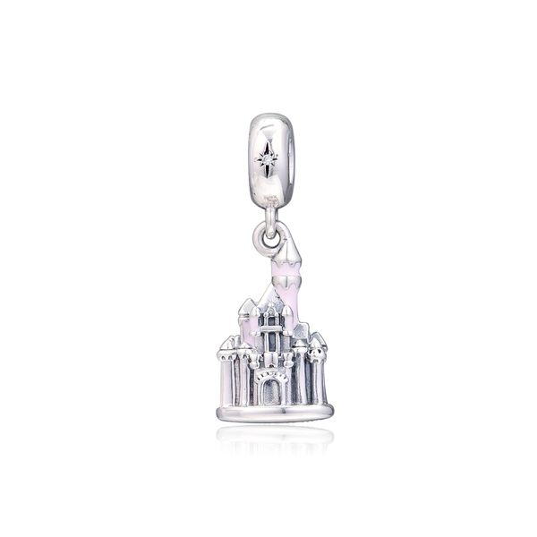 

2019 mother's day 925 sterling silver jewelry pink castle dangle charm beads fits pandora bracelets necklace for women diy making, Bronze;silver