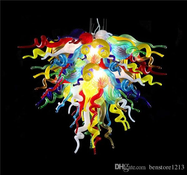 

romantic bedroom living room chandelier light hand blown glass chandelier for sale ac 110v/240v pendant lamp with led bulbs price