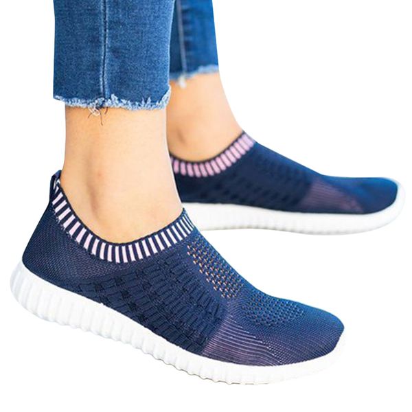 

vicabo women's summer shoes flat breathable air mesh fashion simple casual shoes for women female zapatos mujer, Black