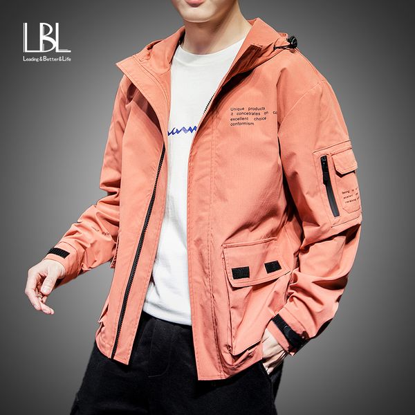 

2019 fashion jacket men spring autumn casual solid ma 1 zipper bomber jackets orange overcoat baseball mens thin pilot jacket, Black;brown