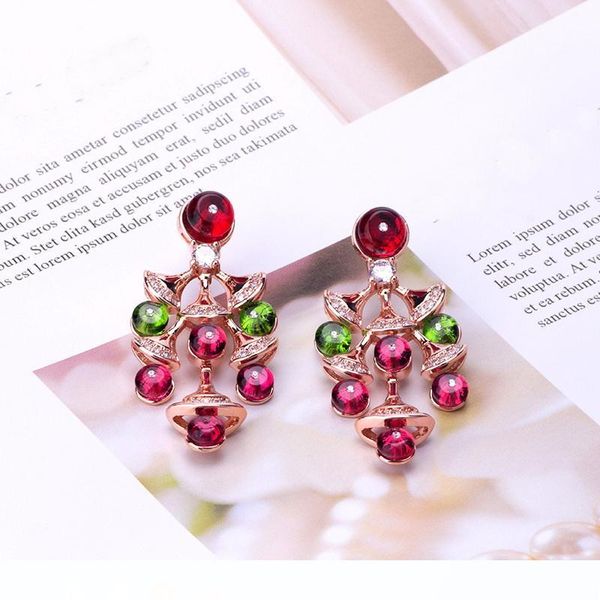 

алмазный сектор цветные gemstone ньюком повелительница brass кисточки 18k позолоченный обручальное мотаться серьги, Golden;silver