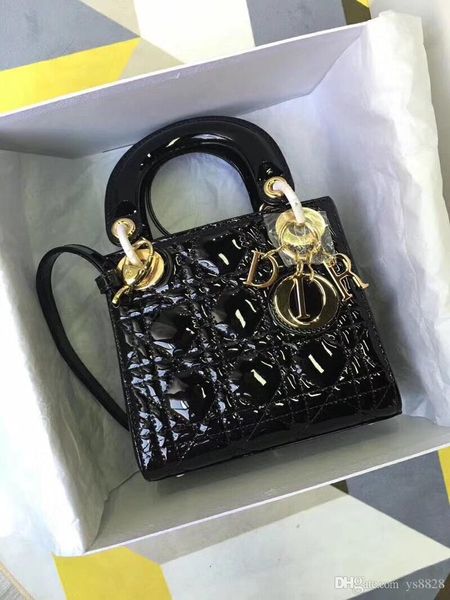 

Fashion luxury leather handbag, metal chain, metal accessories, official website 1:1 copy, Mini lady, full set of box packaging