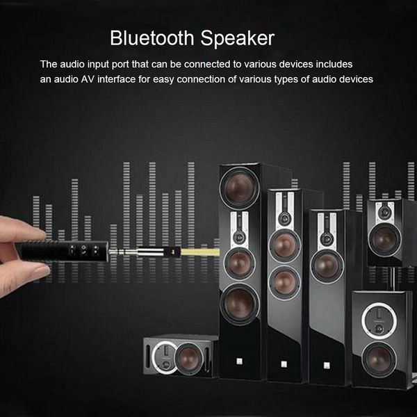 

3.5mm hi-fi wireless audio adapter aux bluetooth adapter bluetooth receiver with back clip support microphone car