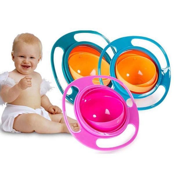 

baby feeding dishes cute toy baby gyro bowl universal 360 rotate spill-proof dishes children's baby tableware y13