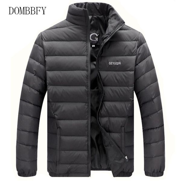 

men's ultra light down jacket men autumn winter casual stand collar lightweight portable warm parka jacket coats brand clothing, Black