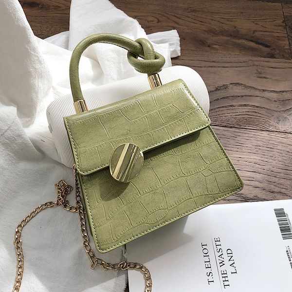

matcha green crocodile pattern crossbody bags women small chain handbag small bag pu leather hand bag ladies shoulder bags