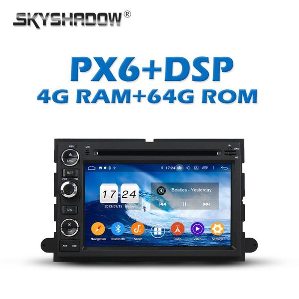 

px6 car dvd player dsp android 9.0 4g + 64g gps radio wifi bluetooth 5.0 for f150 f350 f450 f550 f250 fusion expedition