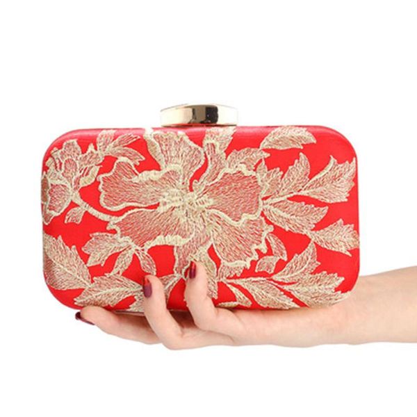 

selling women beaded evening bags pattern printed party wedding purse cross-body shoulder bag -b5