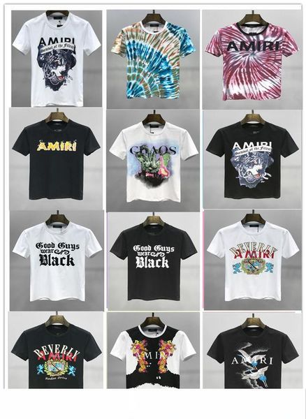 

luxury mens 2020 designer amiri t shirt casual short sleeves clothes fashion shirts men tees joggers clothing size m-xxxl, White;black