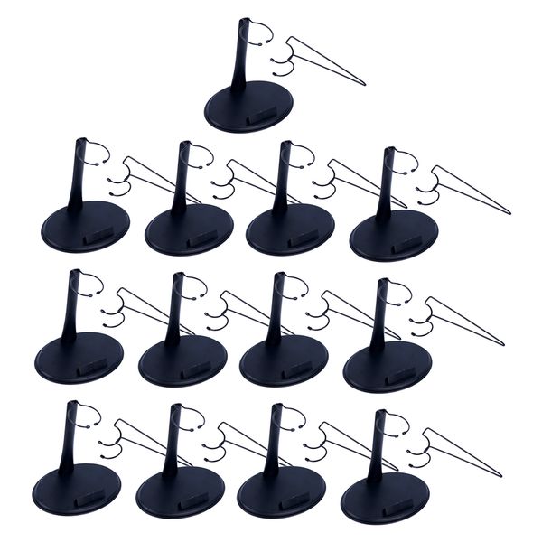 

13 pieces 1/6 scale action figure stand & u shape plastic display platform fit for man body toy for 12'' action figure show disp