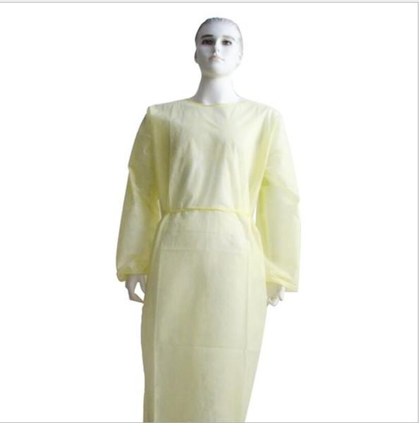 

Waterproof Isolation Clothes Knits Frenulum Protective Clothing Disposable Gowns One Time Non woven Fabric Breathable Protection Suits Sets