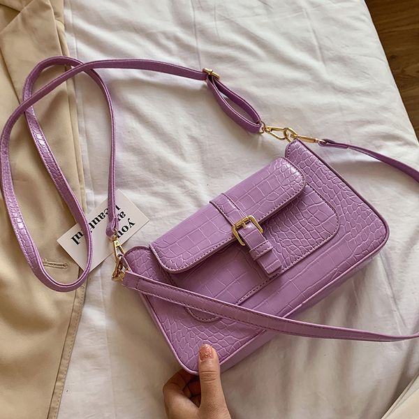 

stone pattern small pu leather crossbody bags for women 2020 summer solid color shoulder handbags cross body bag