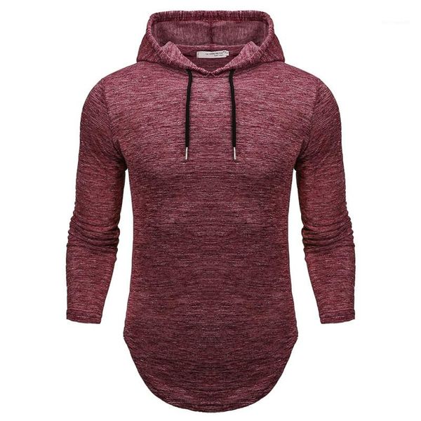 

solid color hooded pullovers long sleeve casual sweatshirts male clothing slim mens designer crew neck hoodies, Black