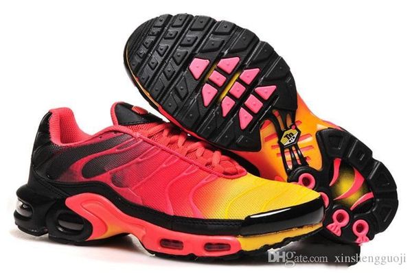 

2019 hococal new designs classic original tn shoes fashion mens sneakers breathable mesh air tn chaussures maxes requin sports trainers, Black;red
