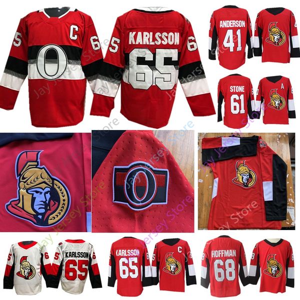 

2019 Ottawa Senators Jerseys Ice Hockey 41 Craig Anderson 61 Mark Stone 65 Erik Karlsson 68 Mike Hoffman All Stitched