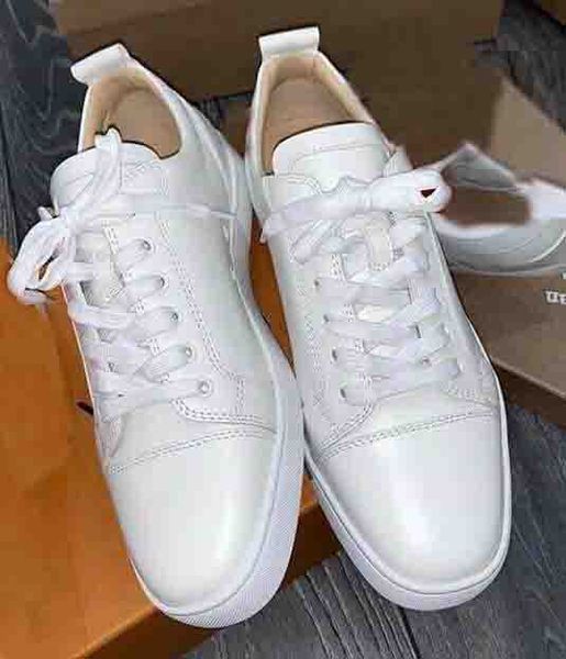 

low price sale shoes for man women red bottom junior spikes flat sneakers genuine leather fashion paris dress shoes with box, Black