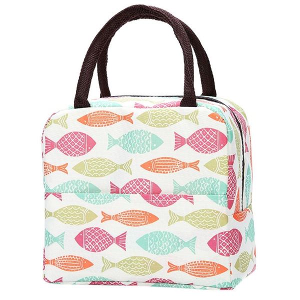 

insulation simple style large capacity waterproof oxford lunch bag outdoor picnic patchwork bag dustproof and easy to clean, Blue;pink