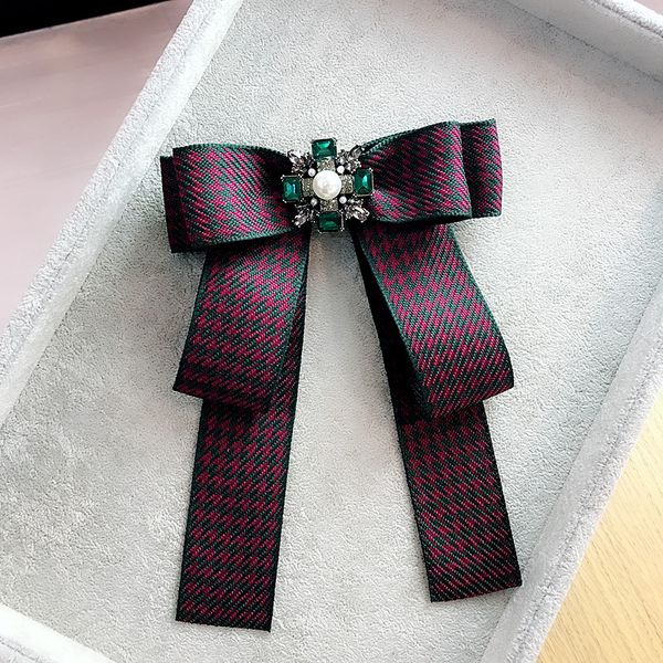 

crystal flower pearl rhinestone shirt pins neck bow plaid tie bow knot apparel accessories fashion jewelry, Black;blue