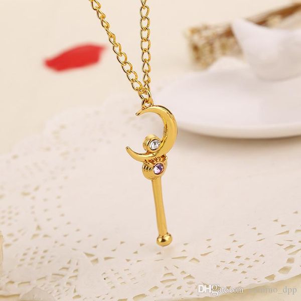 

высокого качество японии sailor луна ожерелье 7 стилей мода японской анимации золотой кулон ожерелье для женщин ювелирных изделий девушки по, Silver