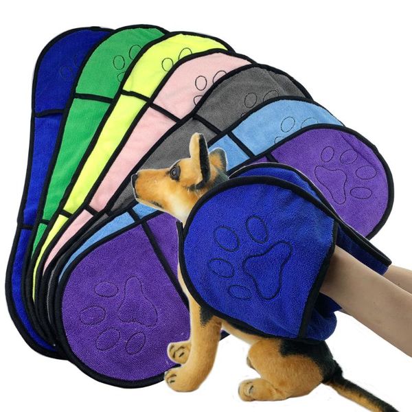 

dog towel microfiber strong water absorption pet towel for cat small dog puppy bath pet drying blanket with pocket