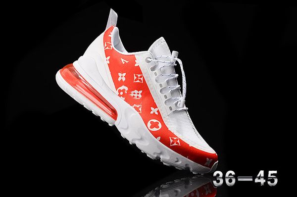 

2020 air react run utility 270 running shoes men airs cushion sports shoes sneakers max 270 react walking trainers, Black