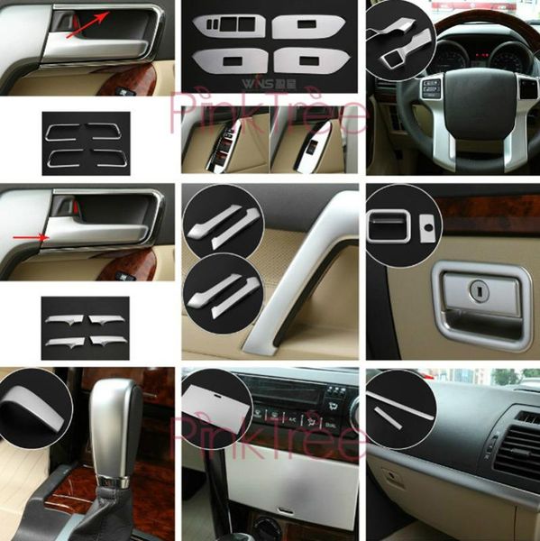 

chrome silver interior cover trim for land cruiser prado 150 lc150 fj150 2010-2018 2019 car suv styling accessories