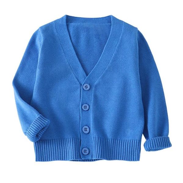 

baby knit cardigan cotton sweater children girl boy long sleeve knitted sweater kid spring autumn and winter clothes high qualit, Blue