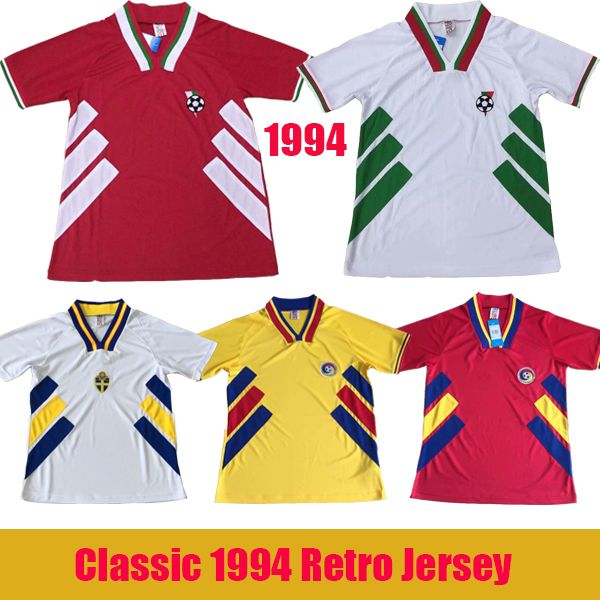 

1994 Retro Edition Bulgaria Romania Sweden Soccer jersey 1994 world cup Home Short sleeve national Soccer Shirt Away football uniform