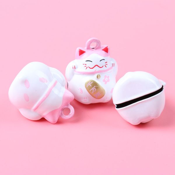 

50pcs 20x17mm jingle bells mix lucky cat iron loose beads small for party christmas tree ornamen decoration home accessories