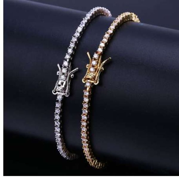 

rap jewelry cubic zirconia tennis gold bracelet hip hop bracelets, Black