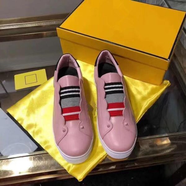 

2019 yellow eyes little monsters all cowhide stitching women's casual shoes luxury brands rx 35-40, Black