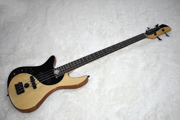 

Factory cu tom left handed electric ba guitar with 4 tring ro ewood fretboard flame maple veneer can be cu tomized