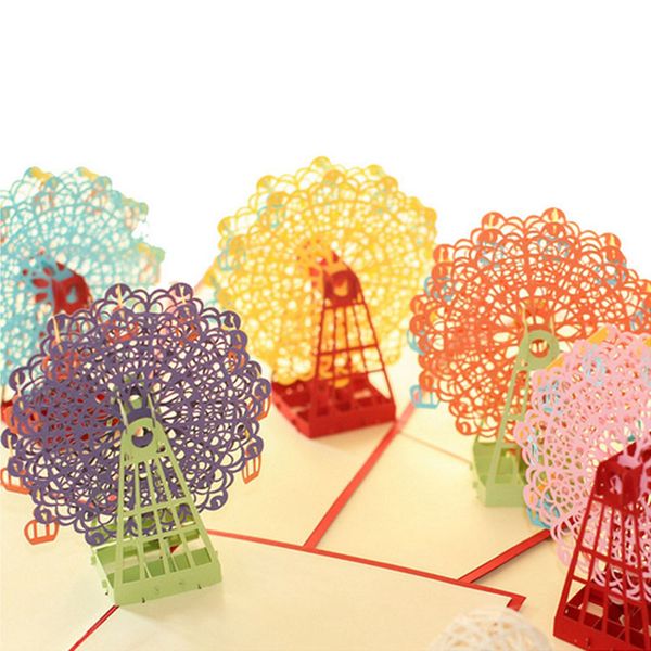 

love ferris wheel wish 3d up greeting card happy birthday handmade d08d