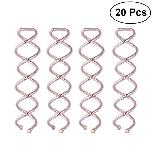 

20pcs spiral bobby hair pins twist screw hair clip mini spin clip for diy style, Brown