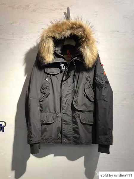 

Новая мода Мужская Зимняя куртка Fourrure Homme Jassen Daunejacke Верхняя одежда Big меха с капюшоном Италия пуховик пальто