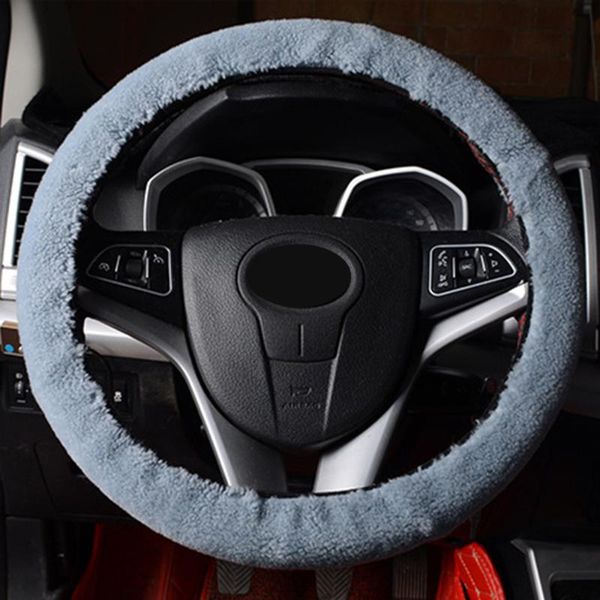 

wool car auto interior steering wheel cover protection winter warm replacement