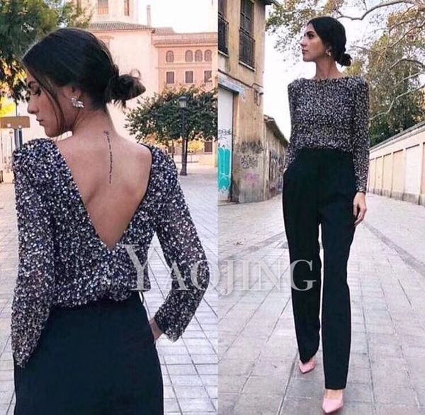 Design europeo moda donna nuovo collo slash lusso paillette paillettes shinny bling party top manica lunga backless plus size camicia