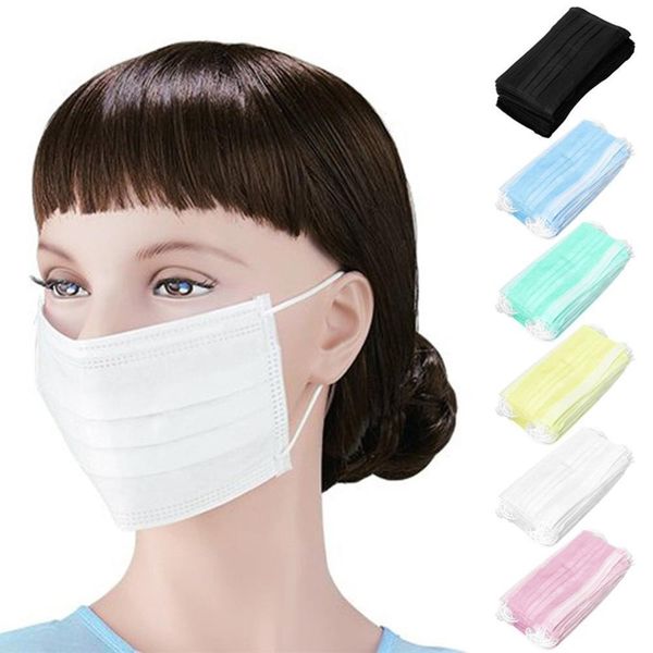 

10-100pcs non-woven fabric disposable mouth masks anti haze mask anti-dust mouth masks windproof mouth face masks