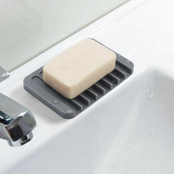 

creative bathroom tray drain silicone soap dish soap holder storage holder soapbox plate