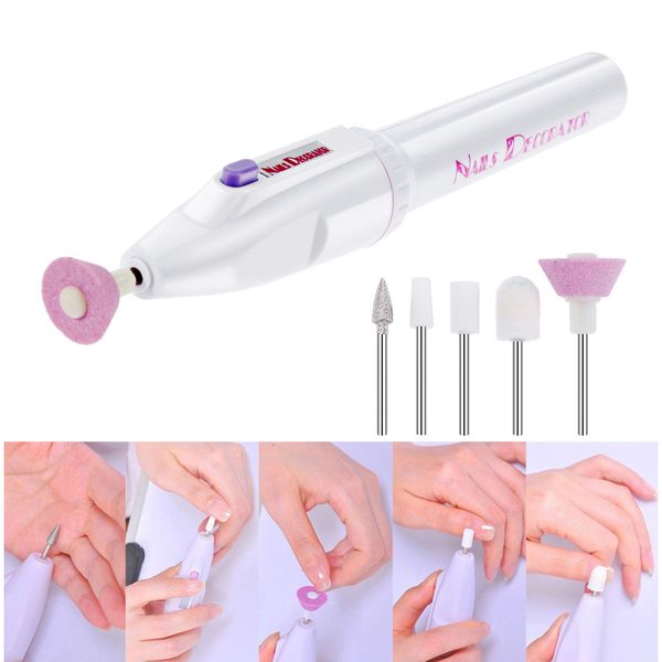 

5-in-1 electric manicure set manicure nail drill file grinder grooming kit callus remover set nail buffer & polisher