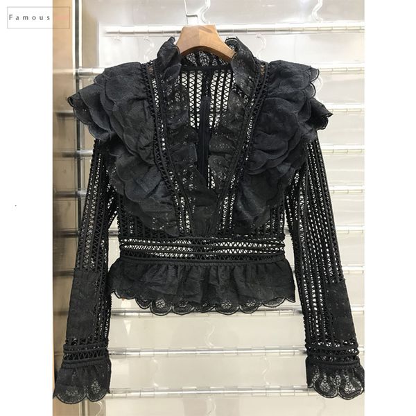 

korean style blouse sweet lace new female slim contexture hollow shirt spring summer shirt women plus size, White