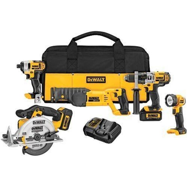 

New dewalt dck592l2 20v max premium 5 tool combo kit